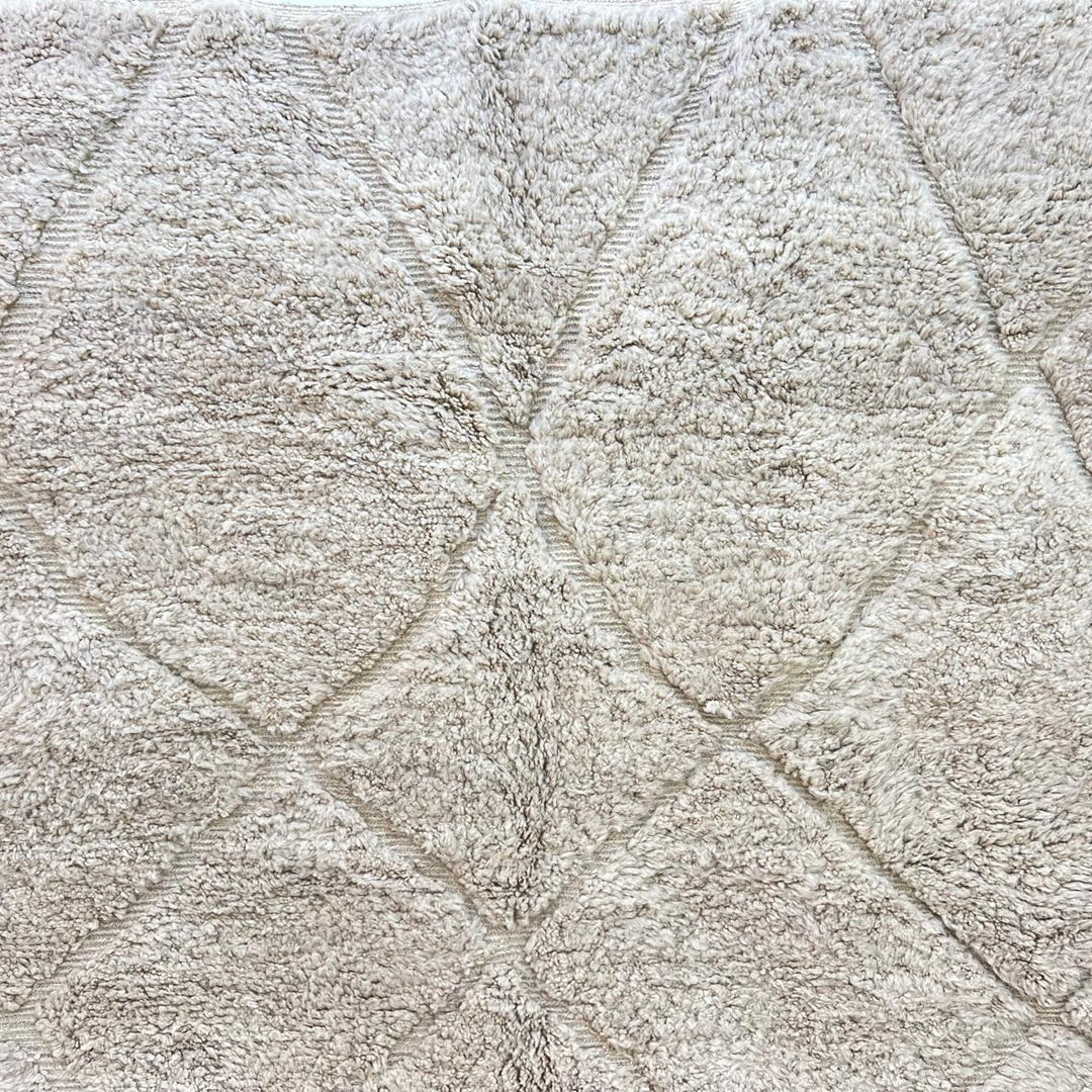 Authentic Moroccan Beni Ourain Wool Runner Rug with Diamond Pattern