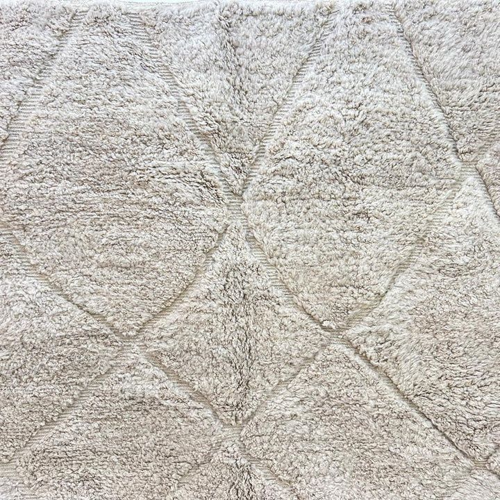Authentic Moroccan Beni Ourain Wool Runner Rug with Diamond Pattern