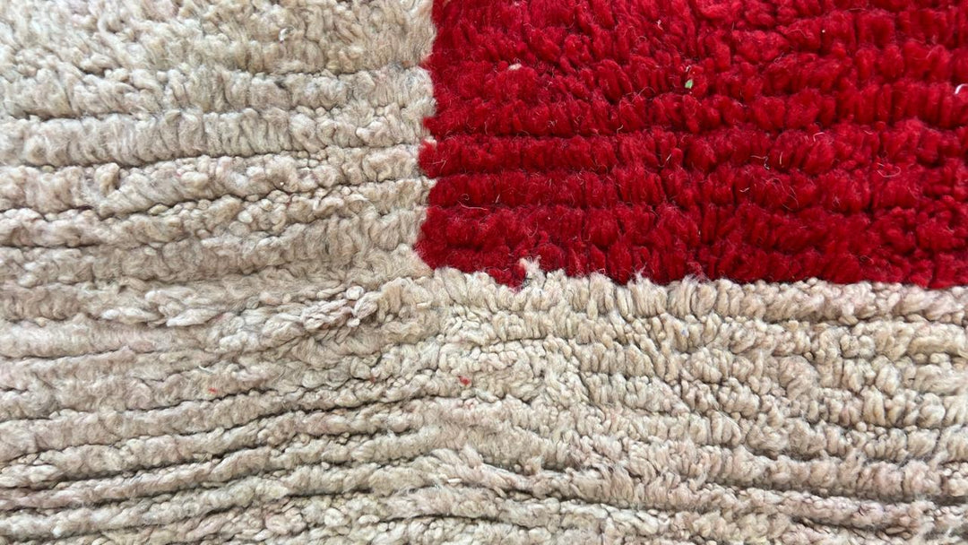 Handwoven Moroccan Wool Rug – Geometric Color Design