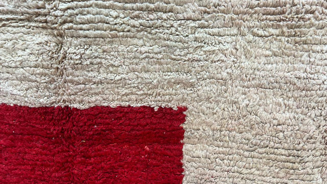 Handwoven Moroccan Wool Rug – Geometric Color Design