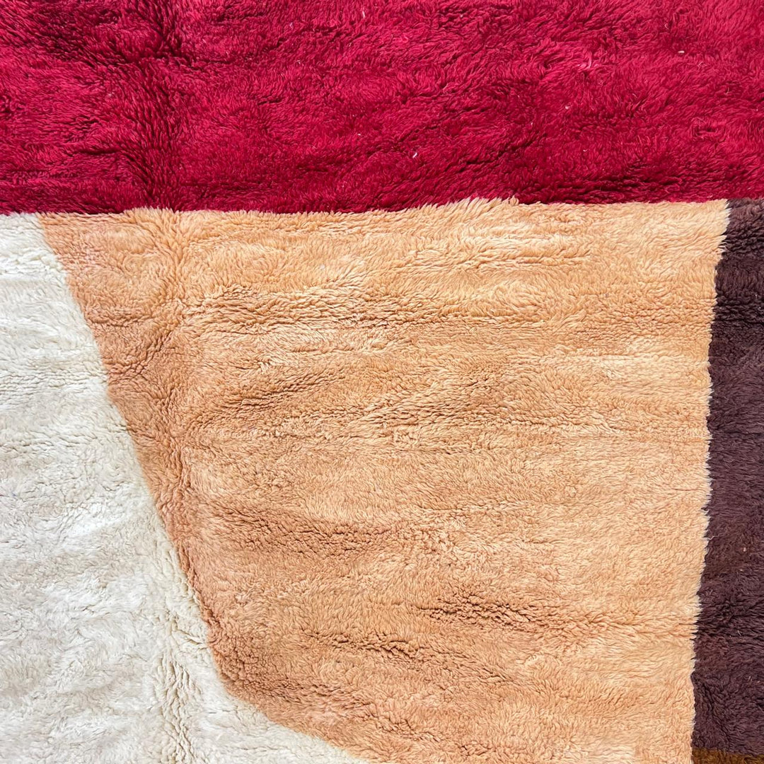 round color block moroccan wool rug modern abstract berber shag rug