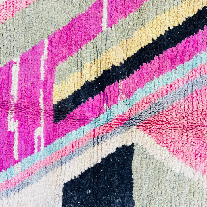 Vintage Moroccan rug pastel abstract Berber 264x157 cm