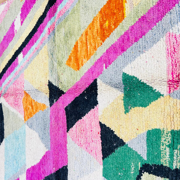Vintage Moroccan rug pastel abstract Berber 264x157 cm