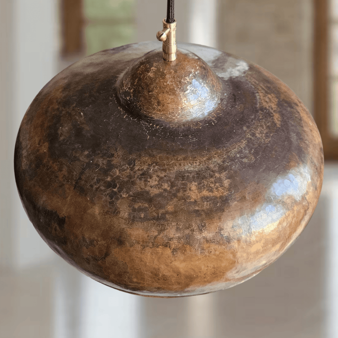 Handcrafted Hammered Copper Dome Pendant Light – Rustic Kitchen &amp; Dining Ceiling Lamp