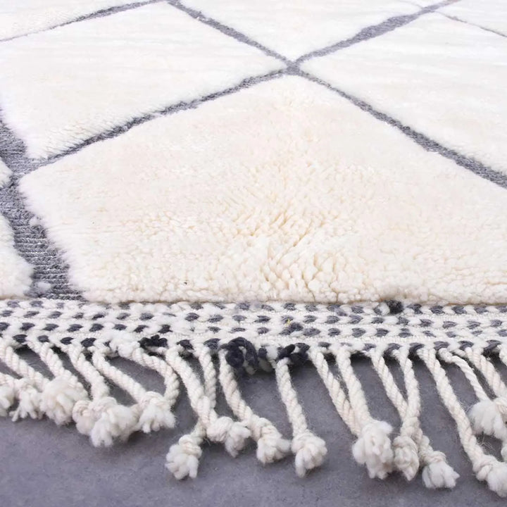 Custom Beni Ourain Moroccan Wool Rug – Black &amp; White Rug