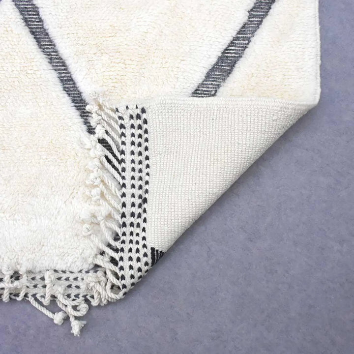 Custom Beni Ourain Moroccan Wool Rug – Black &amp; White Rug